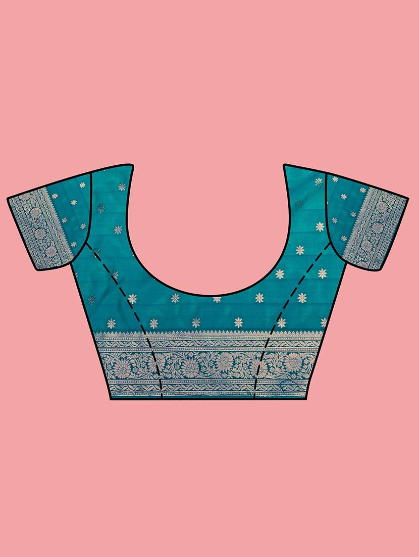 women's self design orange colored saree with blouse - 20384239 -  Standard Image - 3