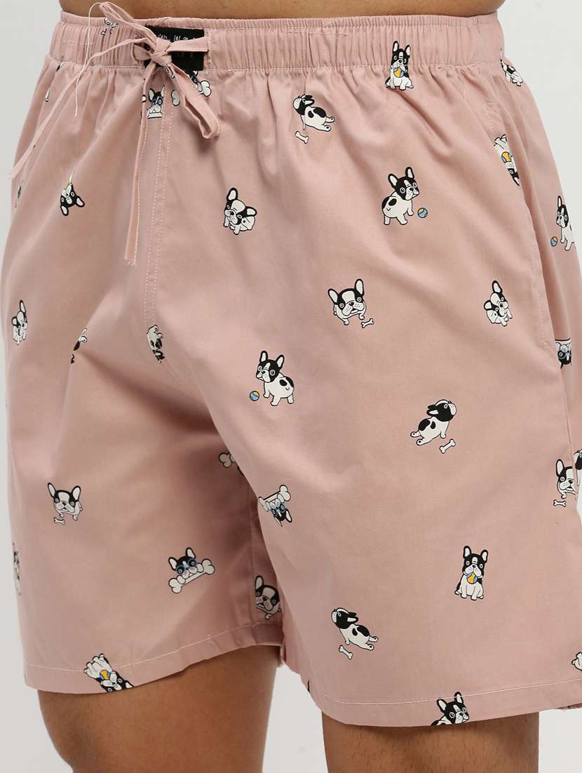 men quirky print pink cotton blend co-ord set - 20384296 -  Standard Image - 5