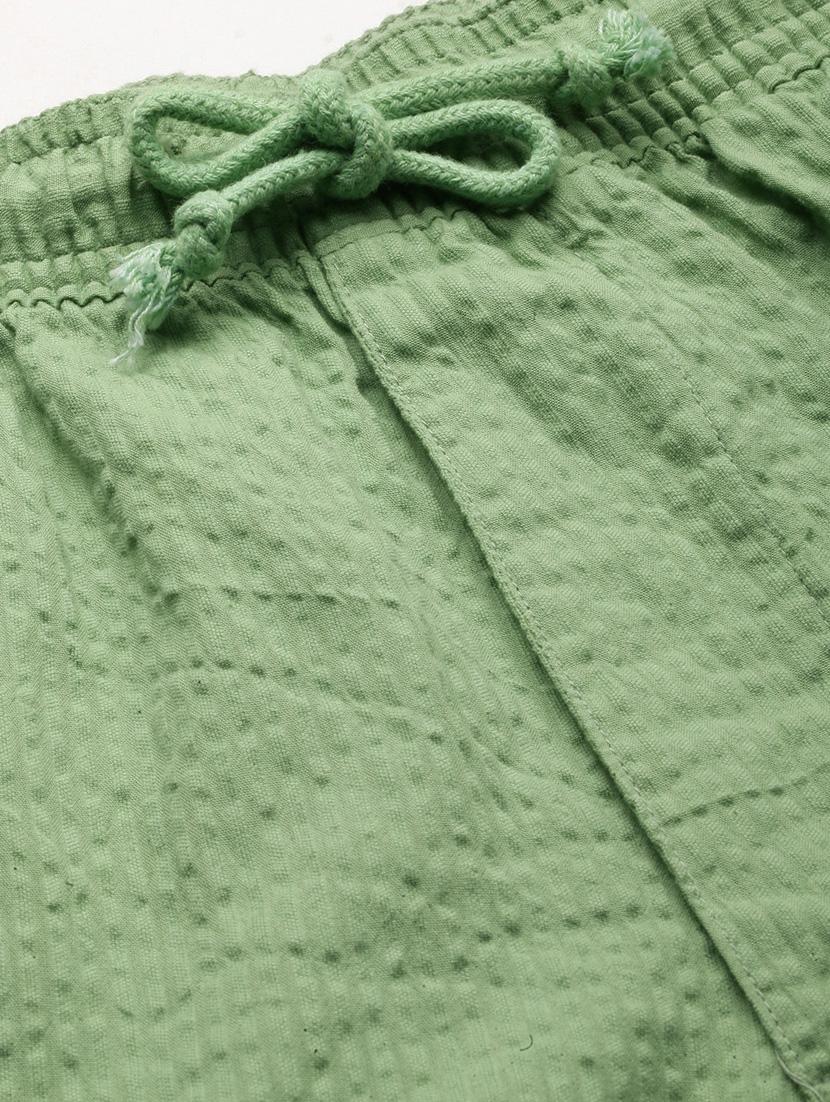 men green solid cotton blend co-ord set - 20384327 - Standard Image - 5