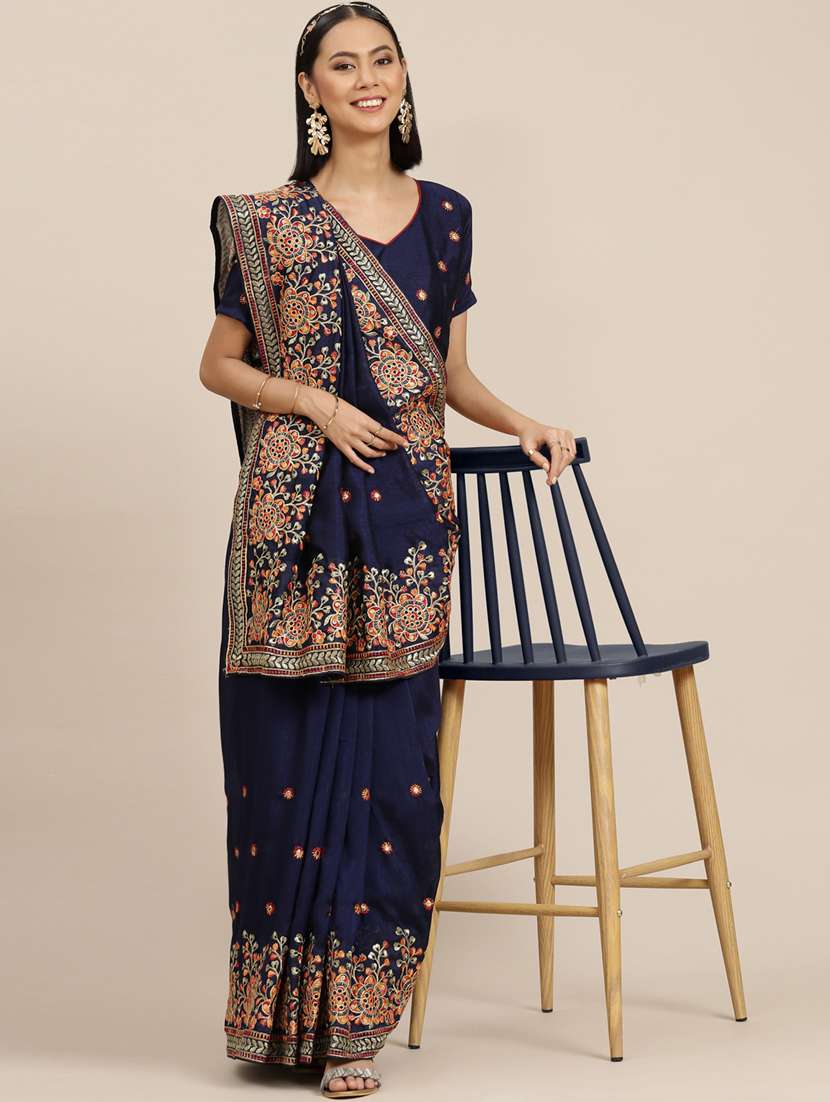 women's embroidered saree