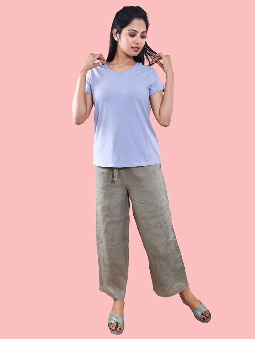 women's plain v neck t-shirt