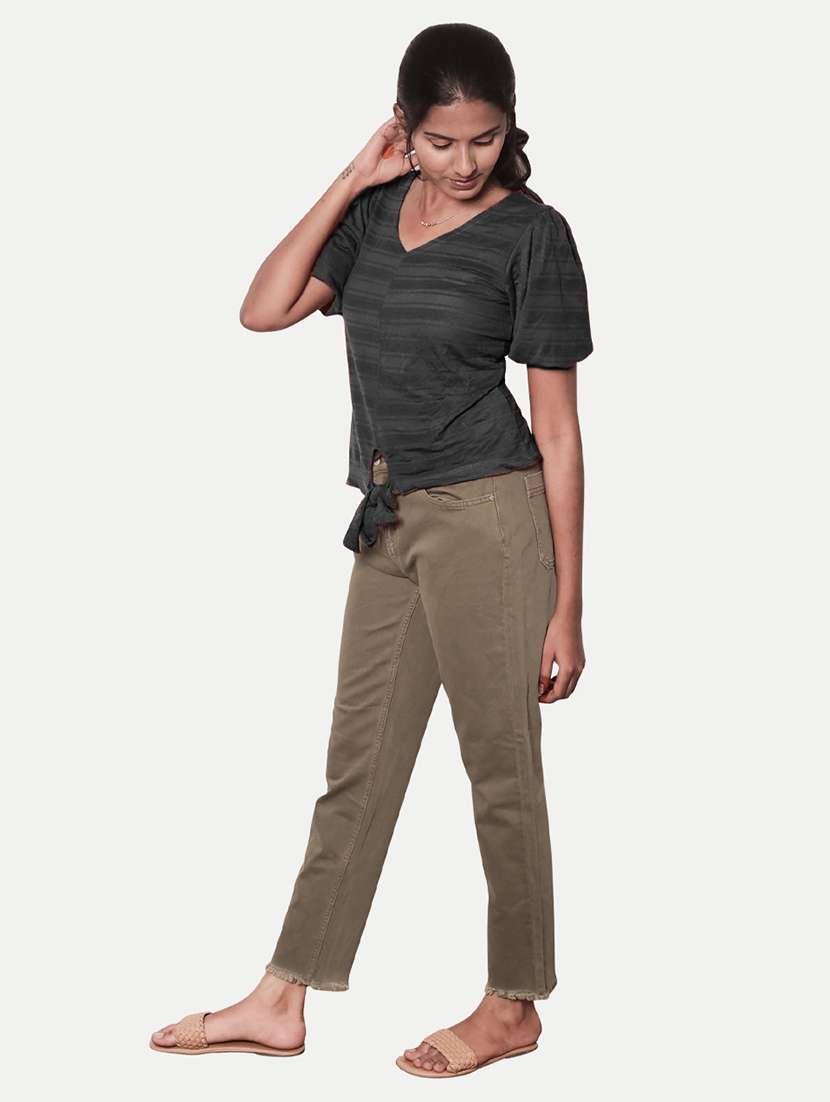 black striped regular top - 20385727 -  Standard Image - 3