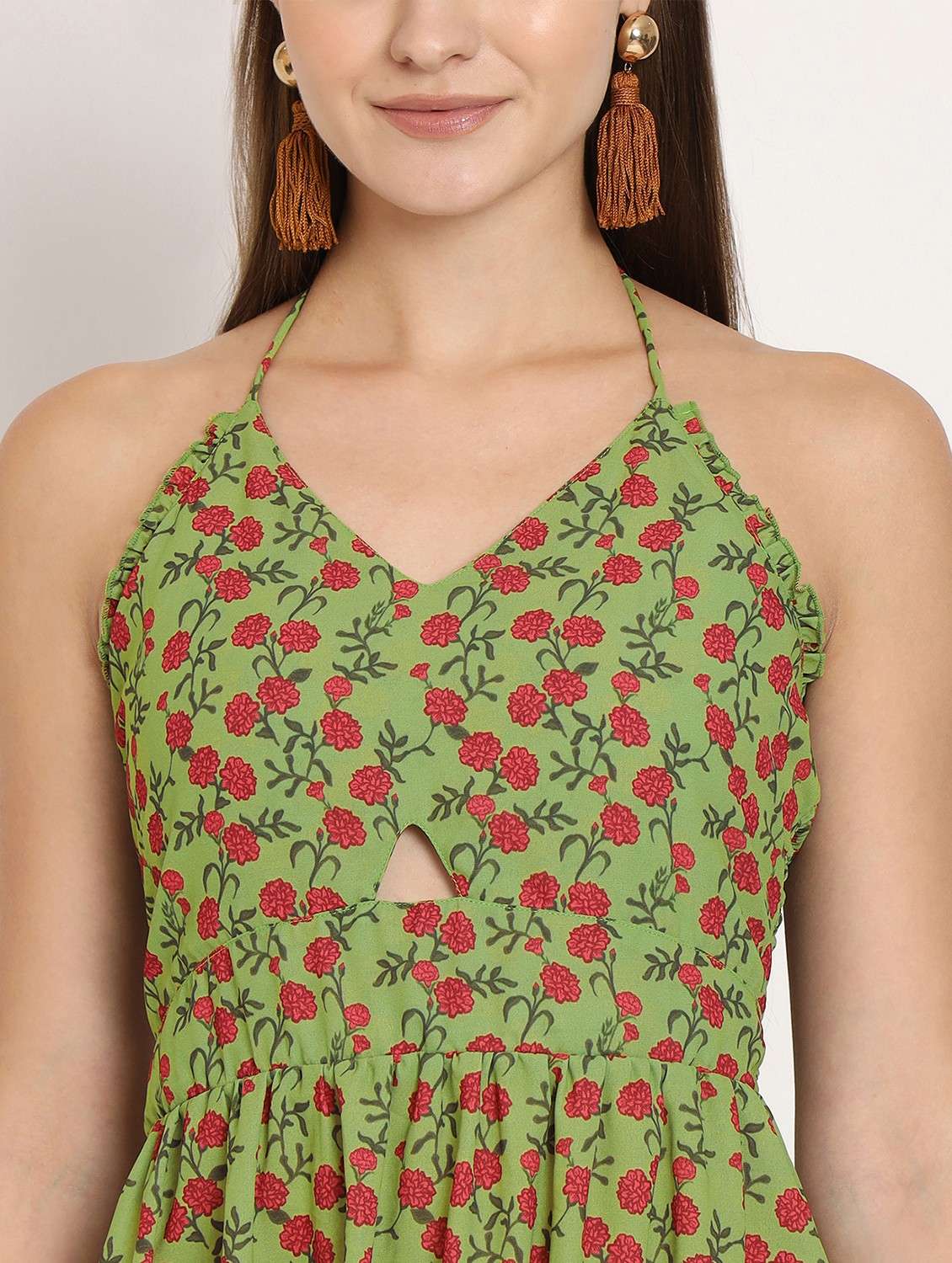 green floral print maxi dress - 20386181 -  Standard Image - 5