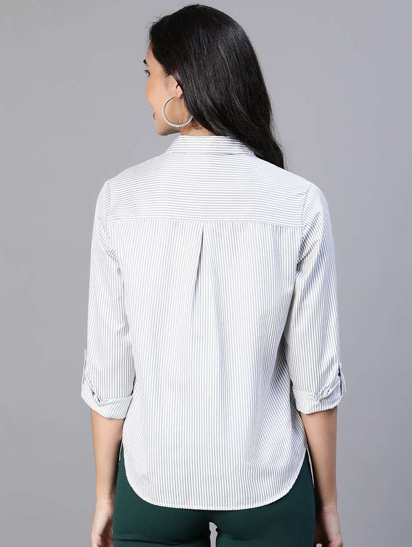 multi print stripes regular shirt - 20386242 -  Standard Image - 3