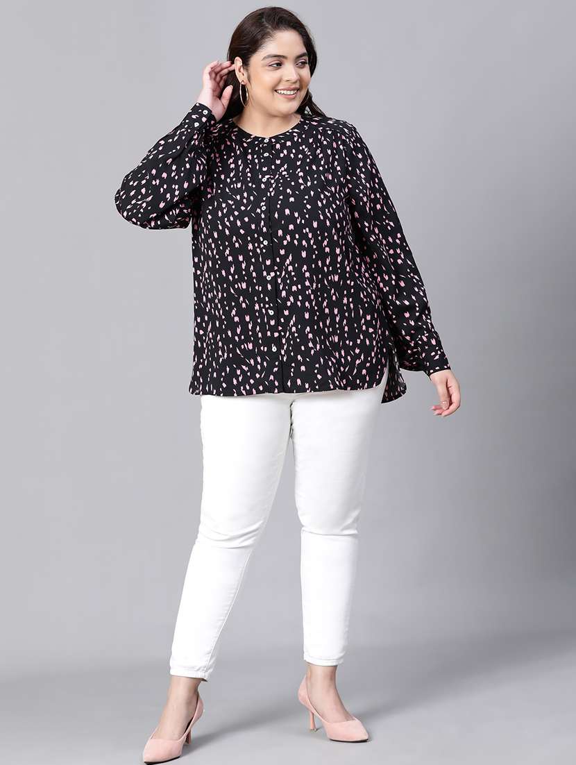 black animal print regular shirt - 20386247 -  Standard Image - 5
