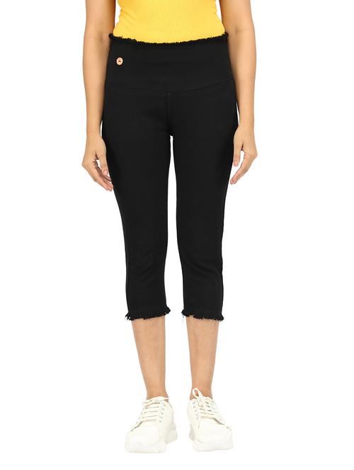women black skinny fit denim capri - 20386456 - Standard Image - 0