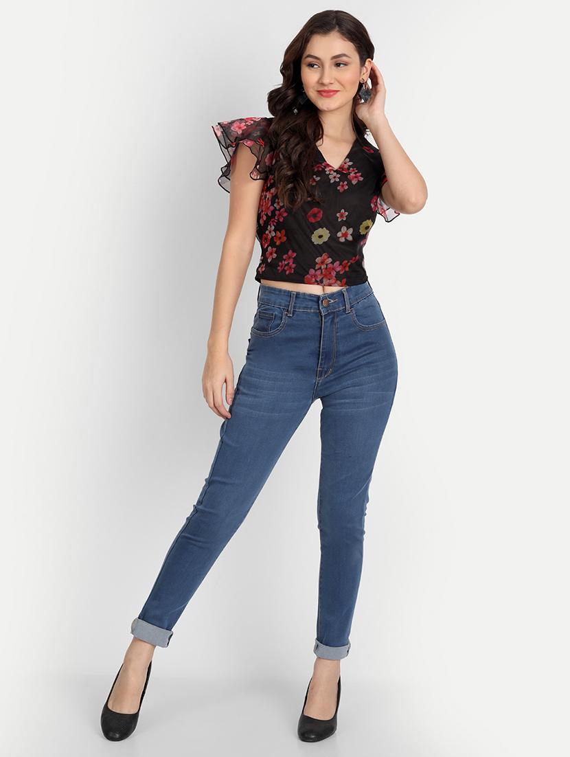 women's plain skinny fit jeans - 20386494 - Standard Image - 3