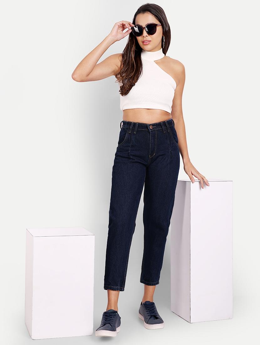 women's plain mom fit jeans - 20386522 - Standard Image - 3