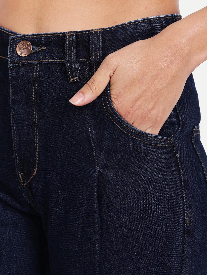 women's plain mom fit jeans - 20386522 - Standard Image - 5