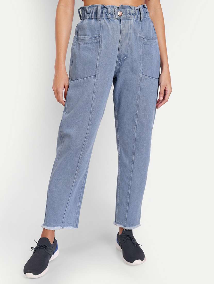 women's plain boyfriend fit jeans