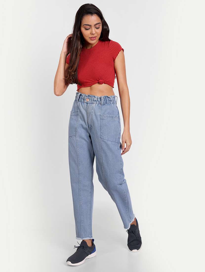 women's plain boyfriend fit jeans - 20386525 -  Standard Image - 3