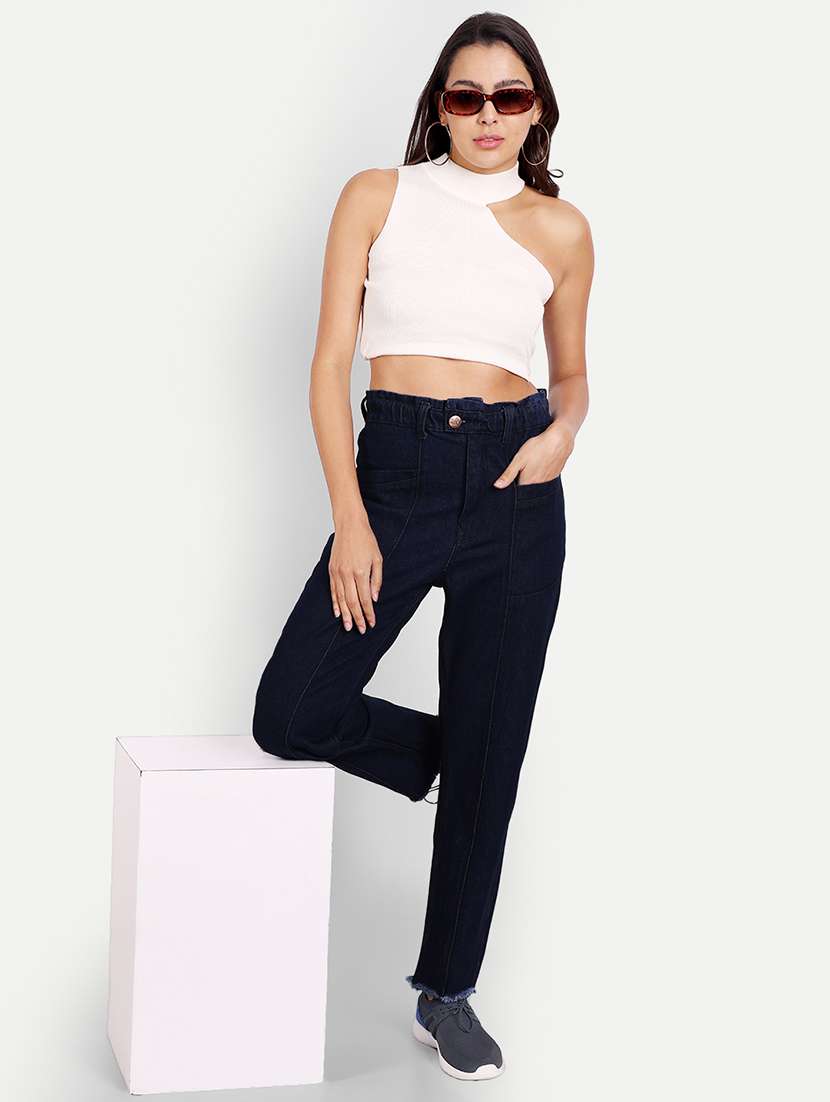 women's plain boyfriend fit jeans - 20386527 - Standard Image - 3