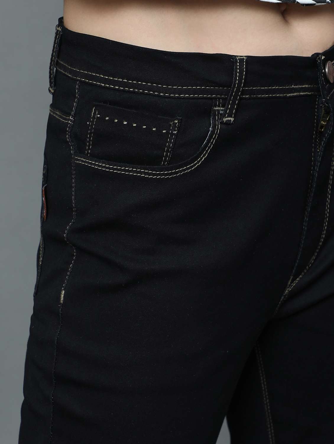 women's plain straight fit jeans - 20386579 - Standard Image - 5