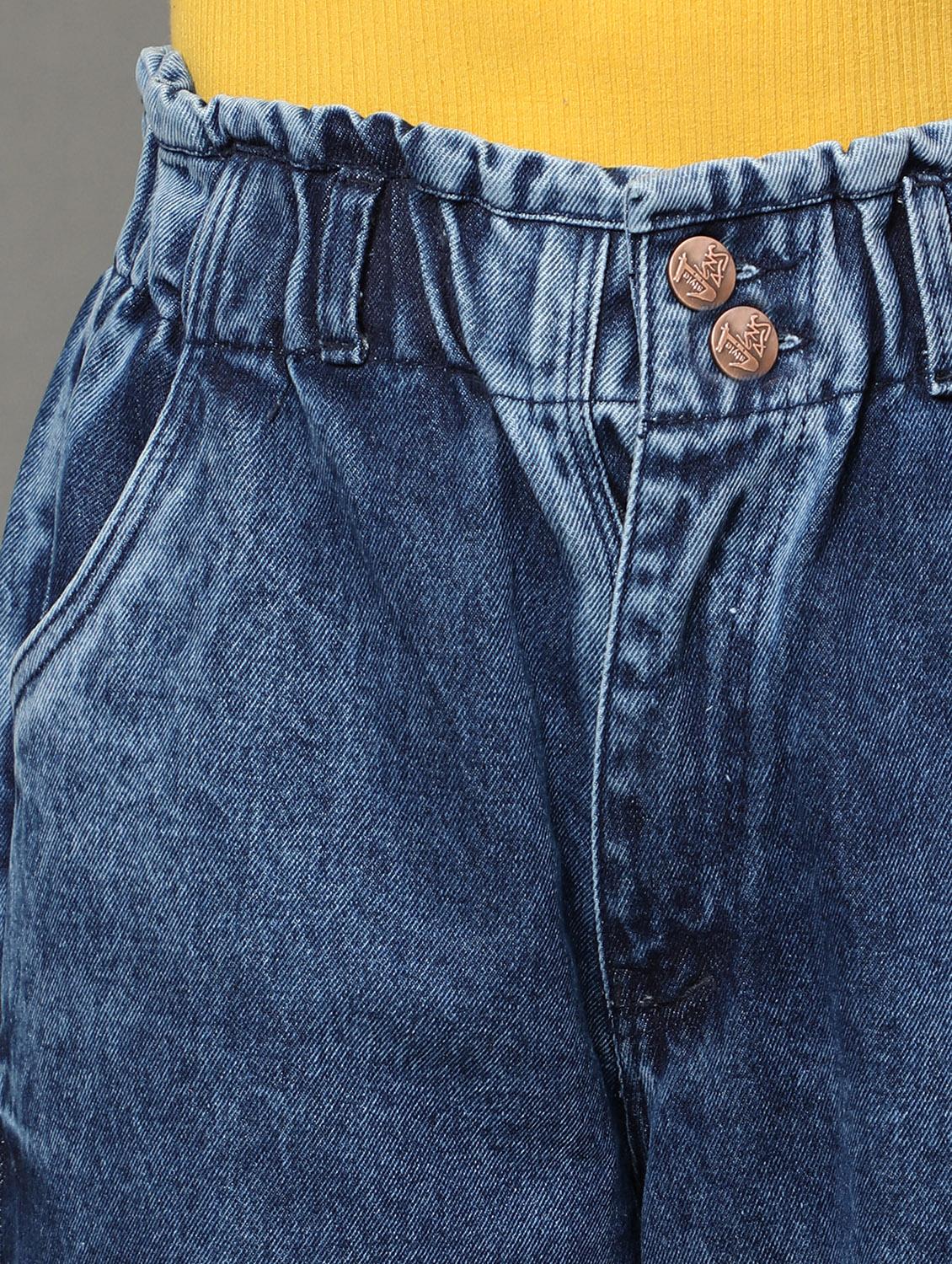 women's plain baggy leg jeans - 20386584 - Standard Image - 5