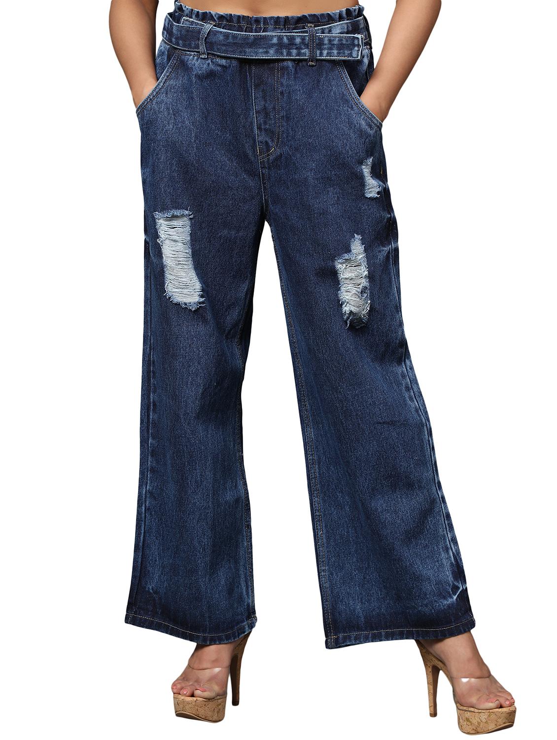 women's distress wide leg jeans - 20386672 -  Zoom Image - 0