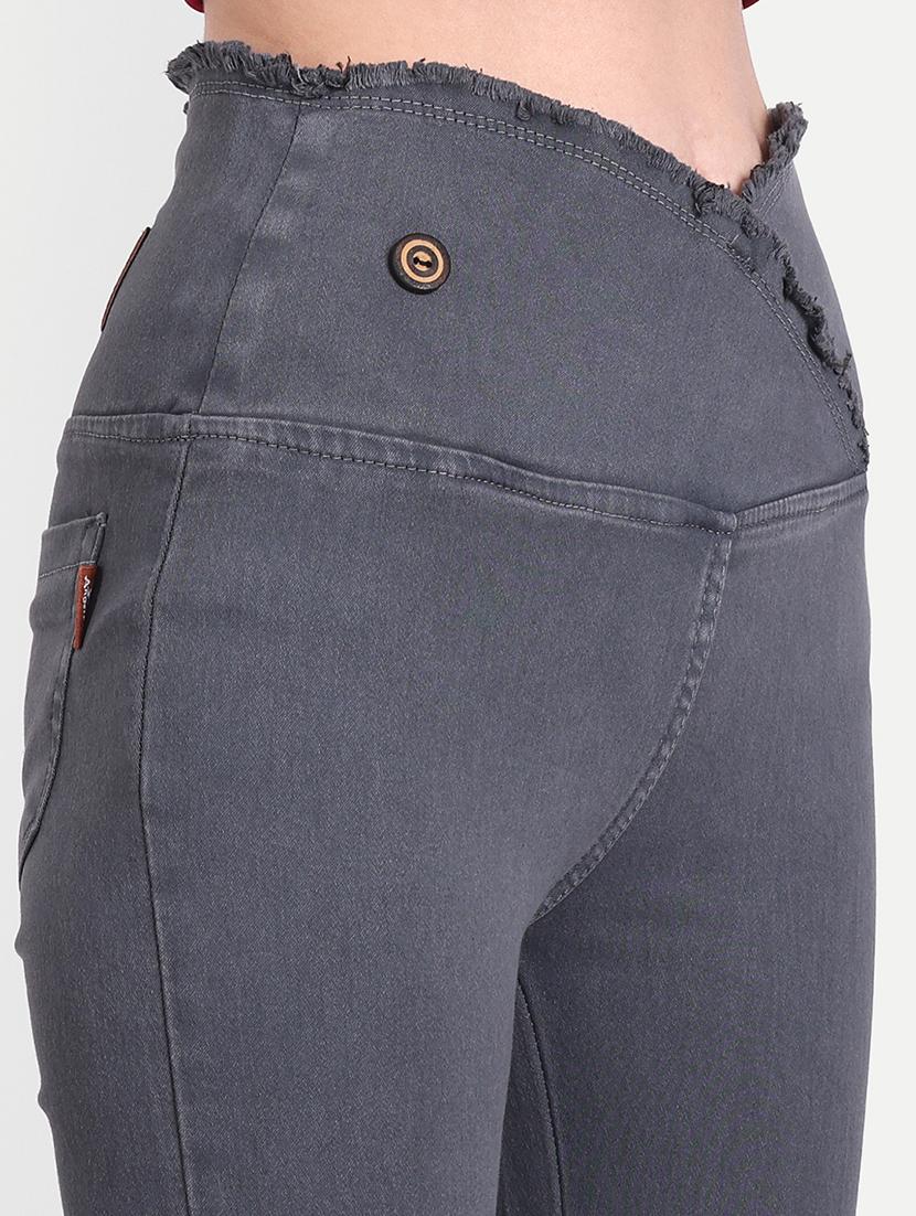 women grey denim jegging - 20386748 - Standard Image - 5