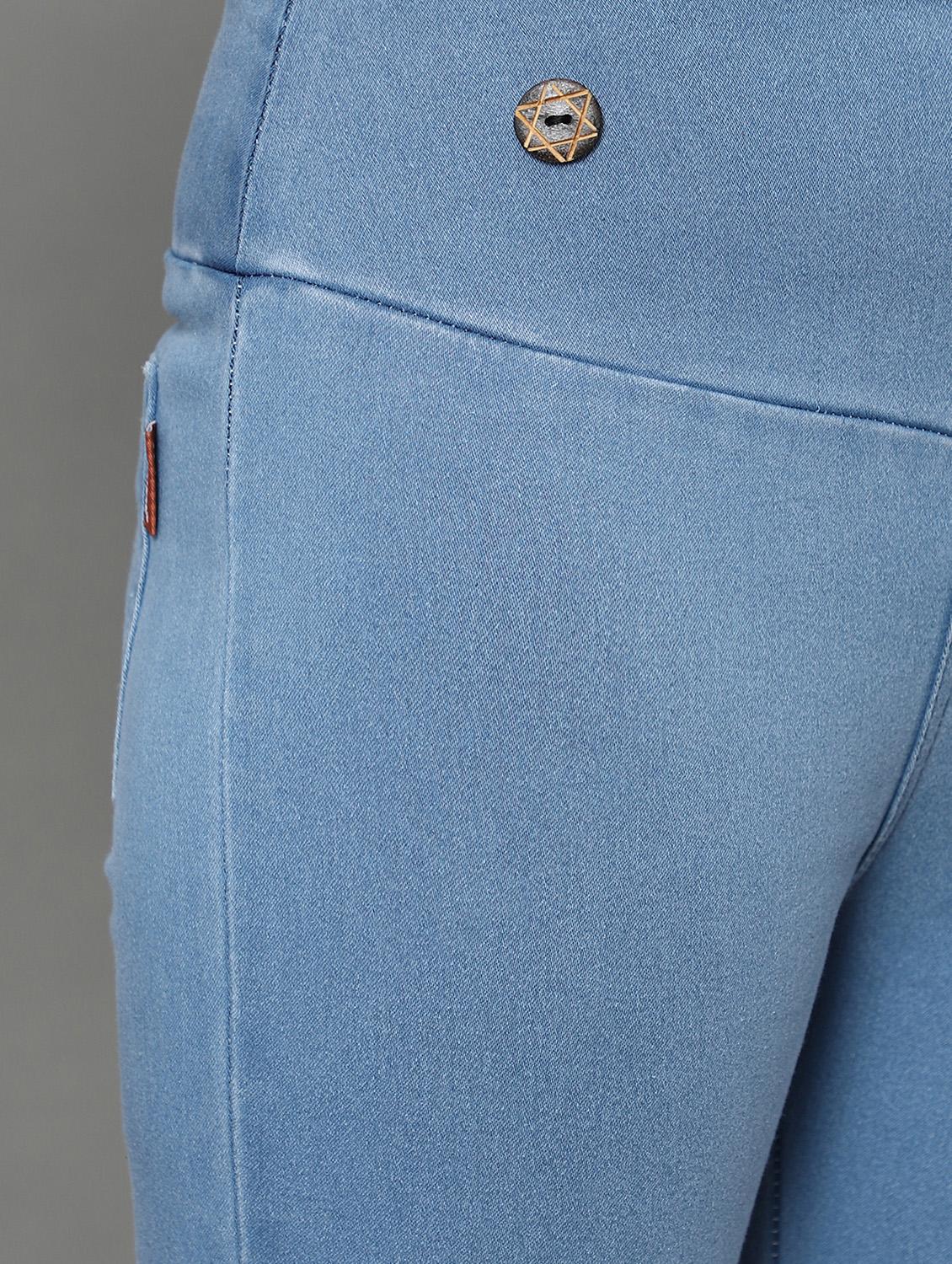 women light blue denim jegging - 20386772 - Standard Image - 5