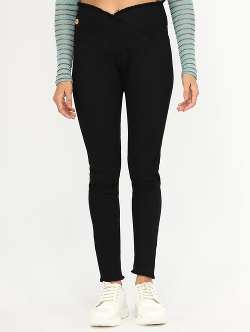 women black denim jegging - 20386775 -  Standard Image - 0