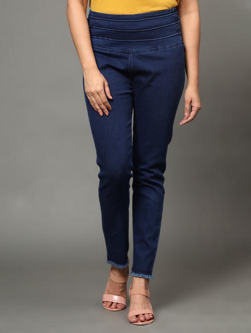 women blue denim jegging - 20386782 - Standard Image - 0