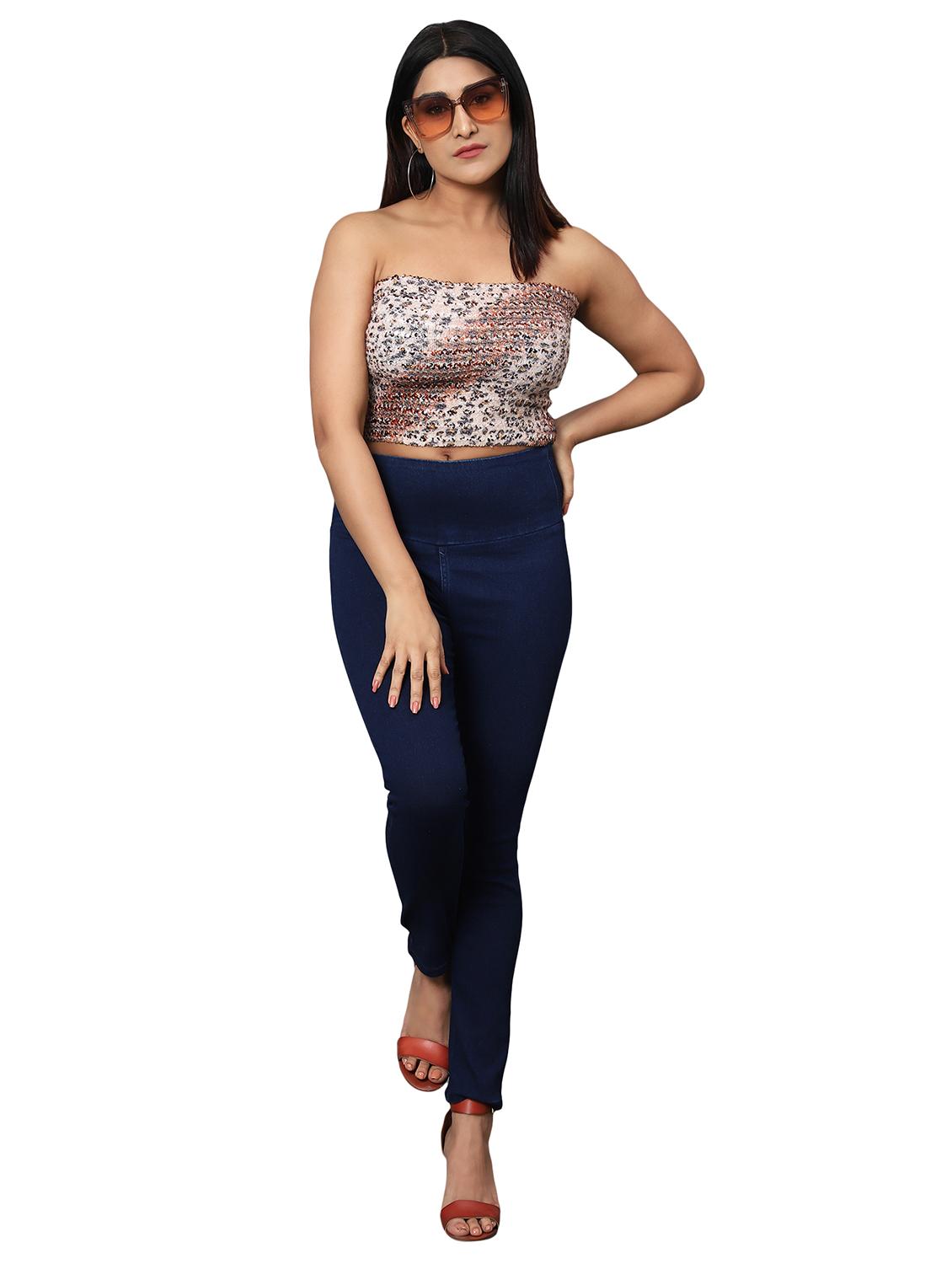 women blue denim jegging - 20386798 - Standard Image - 3
