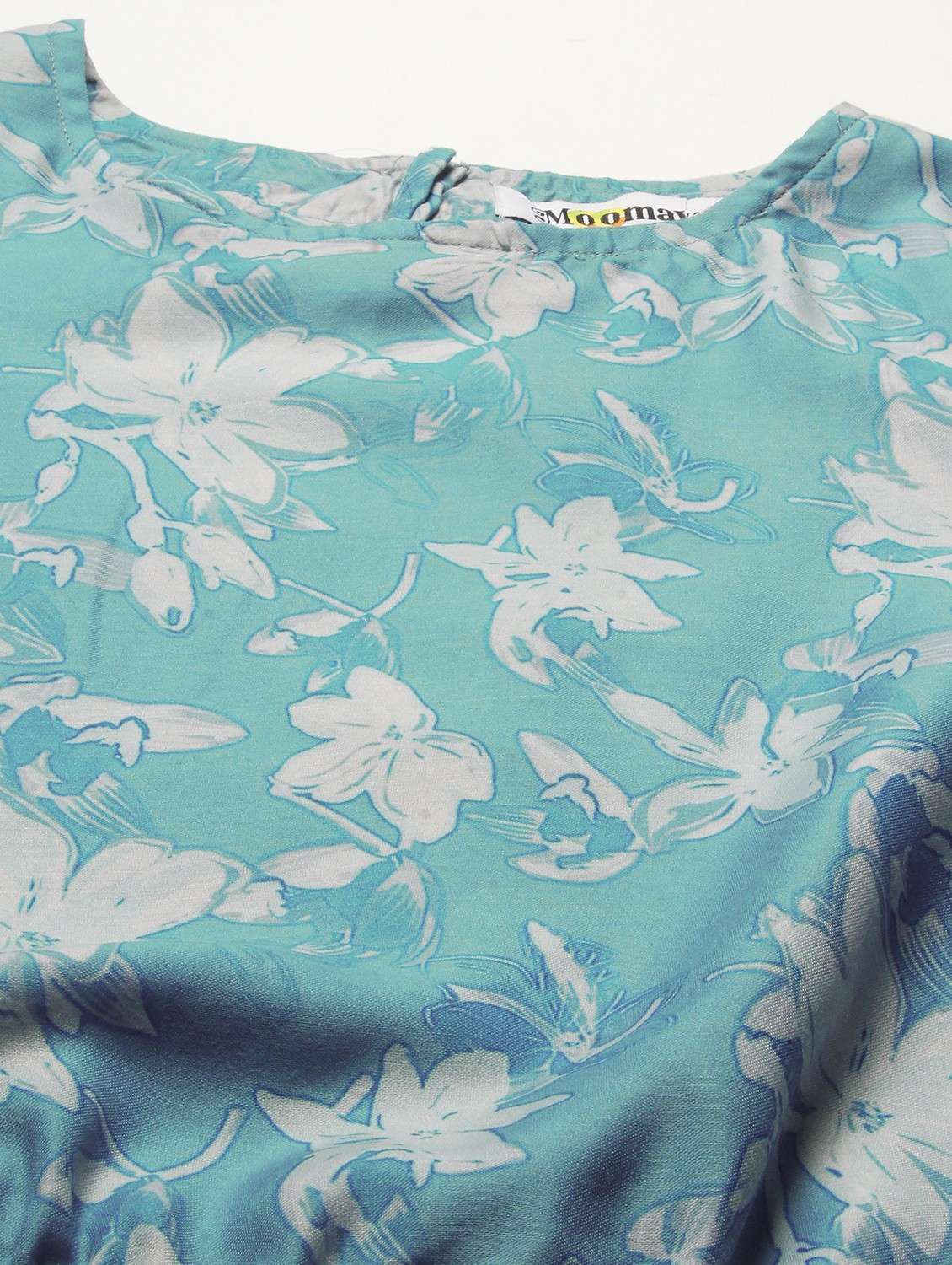 turquoise floral print blouson top - 20387243 - Standard Image - 5
