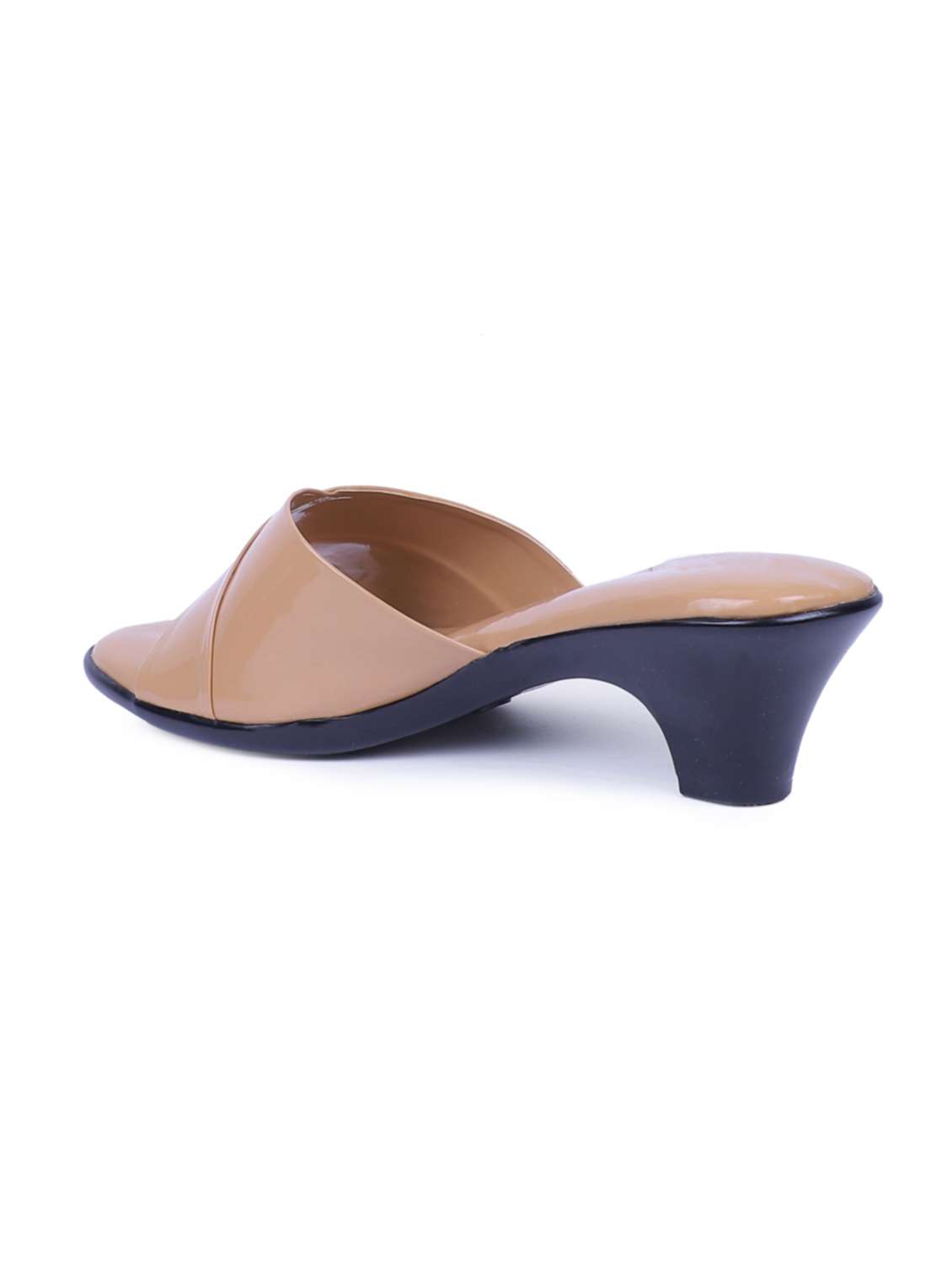 beige leather slip on sandals - 20387801 - Standard Image - 3