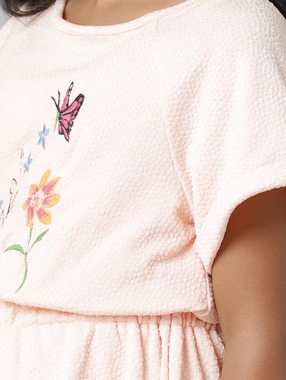 girls round neck short sleeves frock - 20388380 - Standard Image - 3