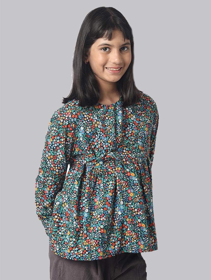 girls tie up neck top - 20388505 -  Zoom Image - 0