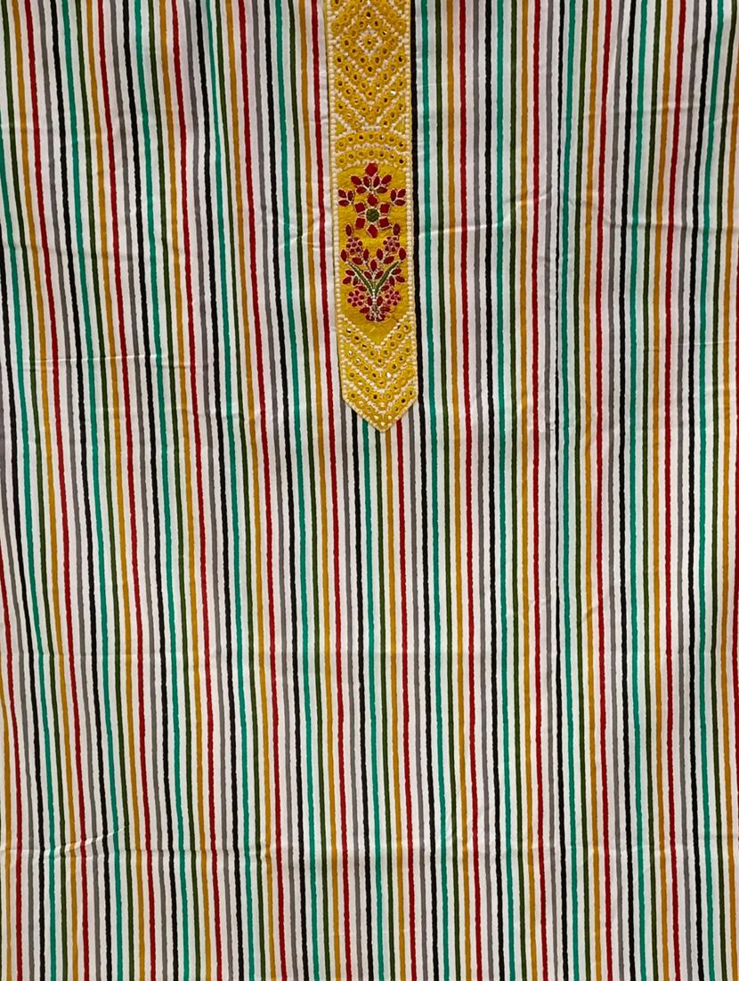 women multi color stripes unstitched suits - 20388613 - Standard Image - 3
