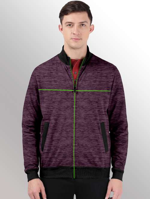 men melange casual jacket - 20388723 -  Standard Image - 0