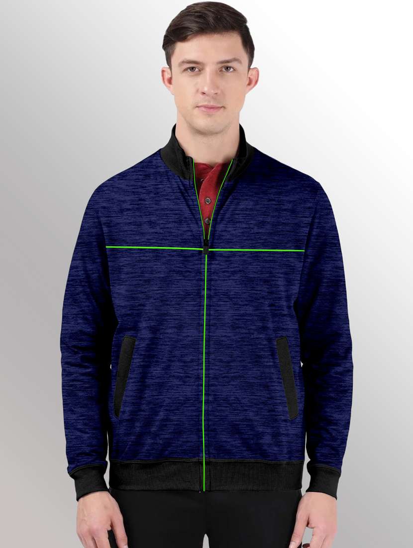men melange casual jacket