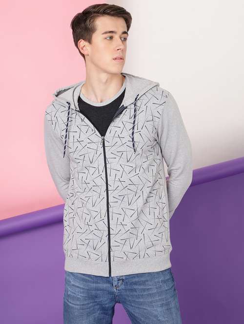 men printed long sleeve hooded sweatshirt - 20388741 -  Standard Image - 0