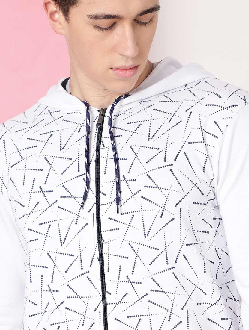 men printed long sleeve hooded sweatshirt - 20388743 -  Standard Image - 3