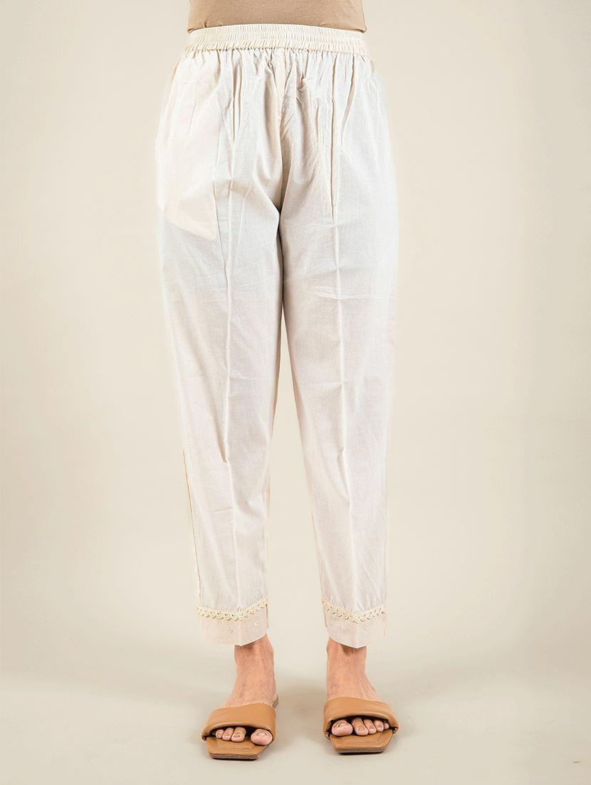 women off-white v-neck kurta pant set - 20388864 - Standard Image - 3