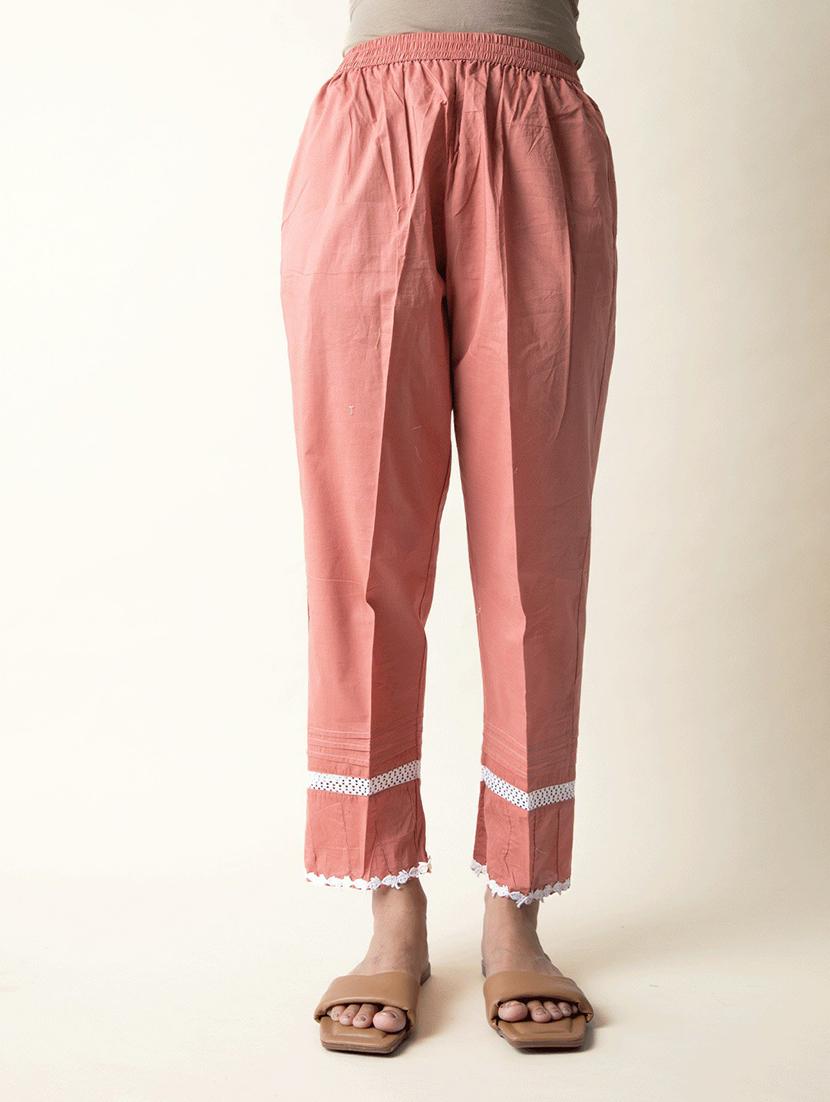 women peach sweetheart neck kurta pant set - 20388877 - Standard Image - 3