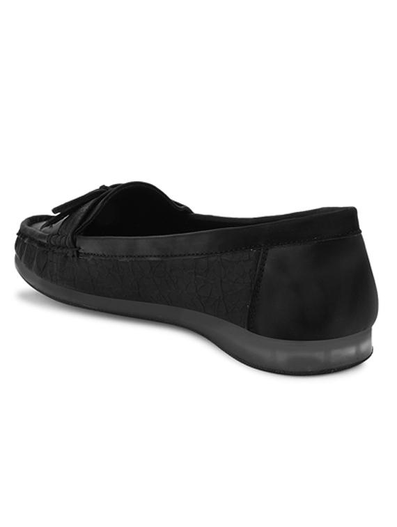 black slip on loafer - 20389069 - Standard Image - 3