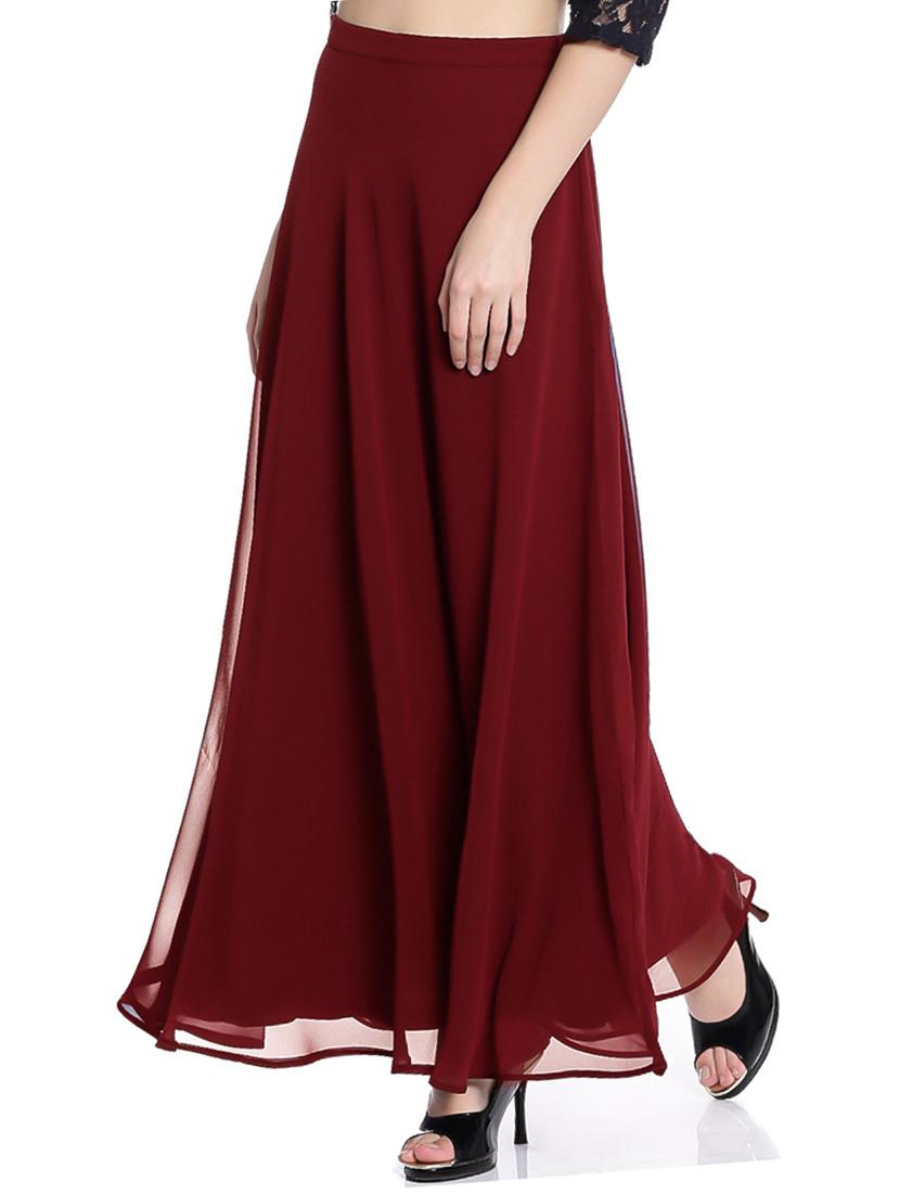 women solid flared skirt - 20389225 - Zoom Image - 0