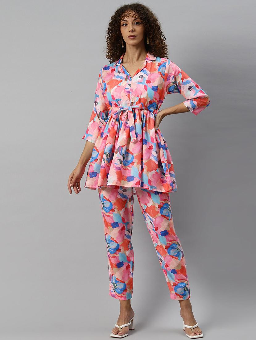 pink printed co-ord set - 20389359 -  Zoom Image - 0