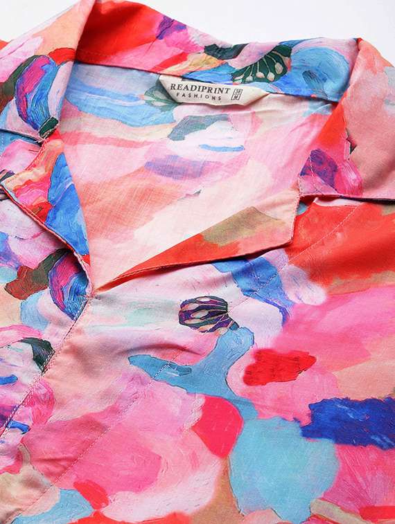 pink printed co-ord set - 20389359 - Standard Image - 3