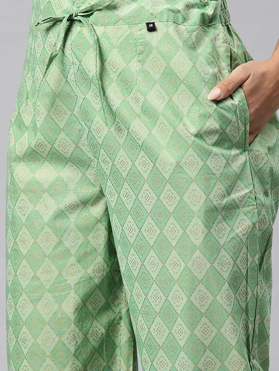 women yellow floral kurta salwar set - 20389794 -  Standard Image - 3