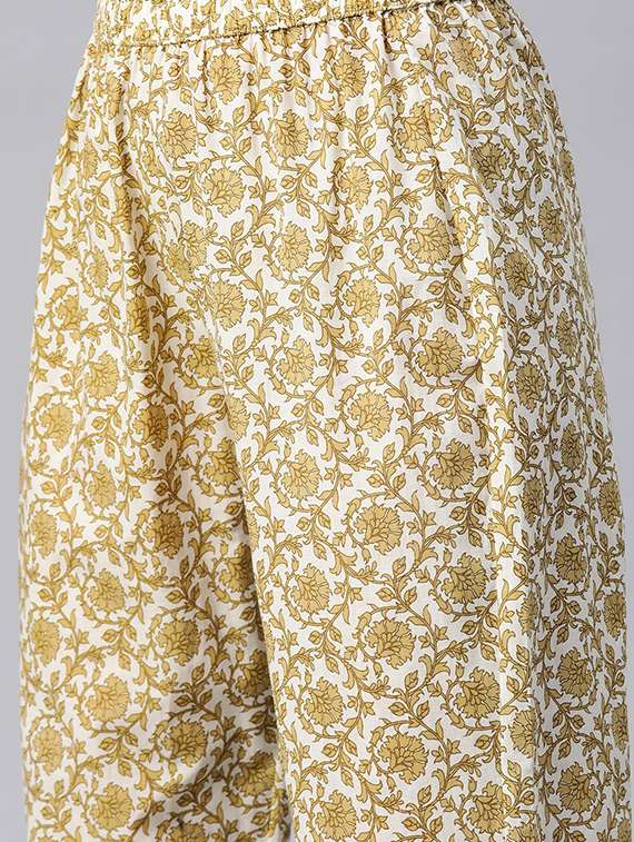 women white floral printed kurta pant set - 20389819 -  Standard Image - 3