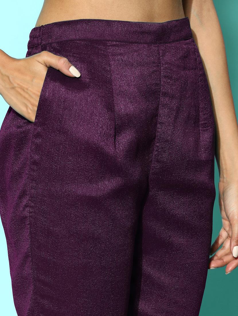 women purple kurta pant set with dupatta - 20390167 - Standard Image - 5