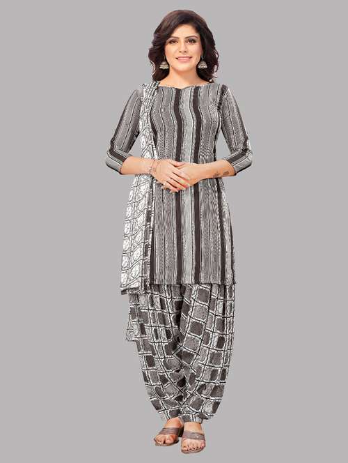 women grey unstitched patiyala suits - 20390185 - Standard Image - 0