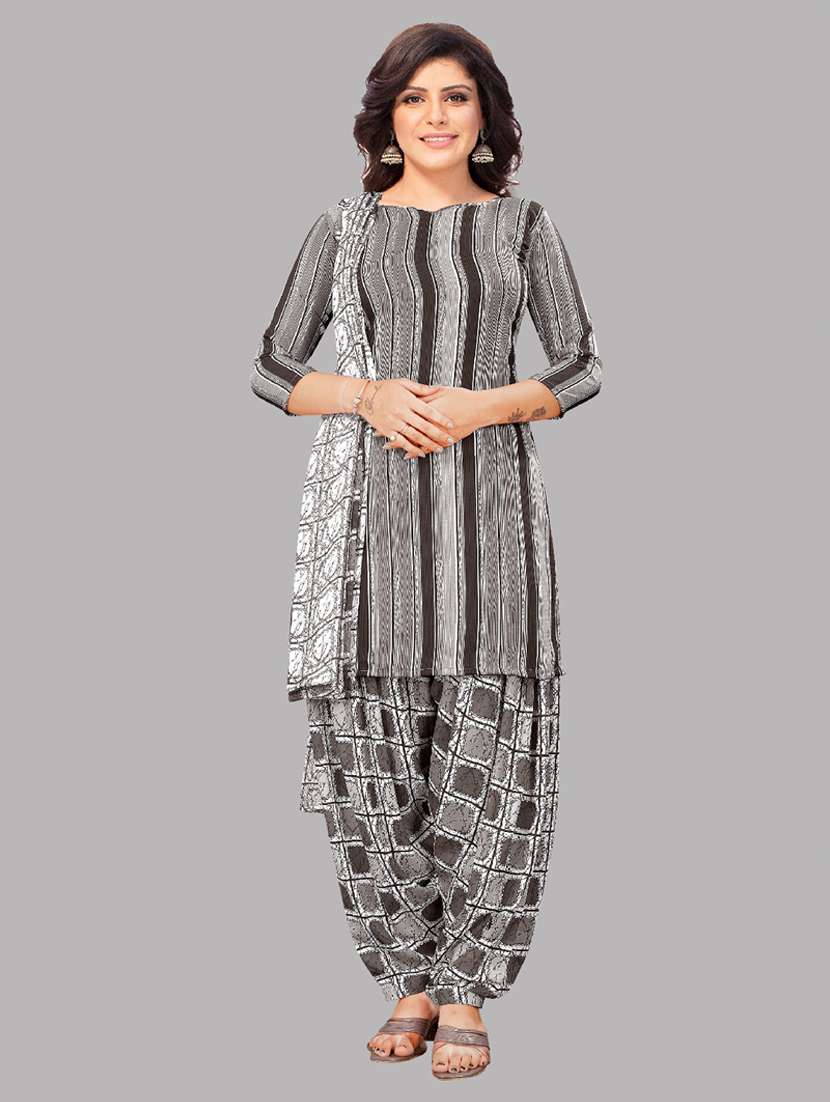 women grey unstitched patiyala suits - 20390185 - Zoom Image - 0