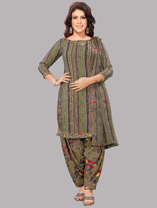 women multi color unstitched patiyala suits - 20390192 -  Standard Image - 0
