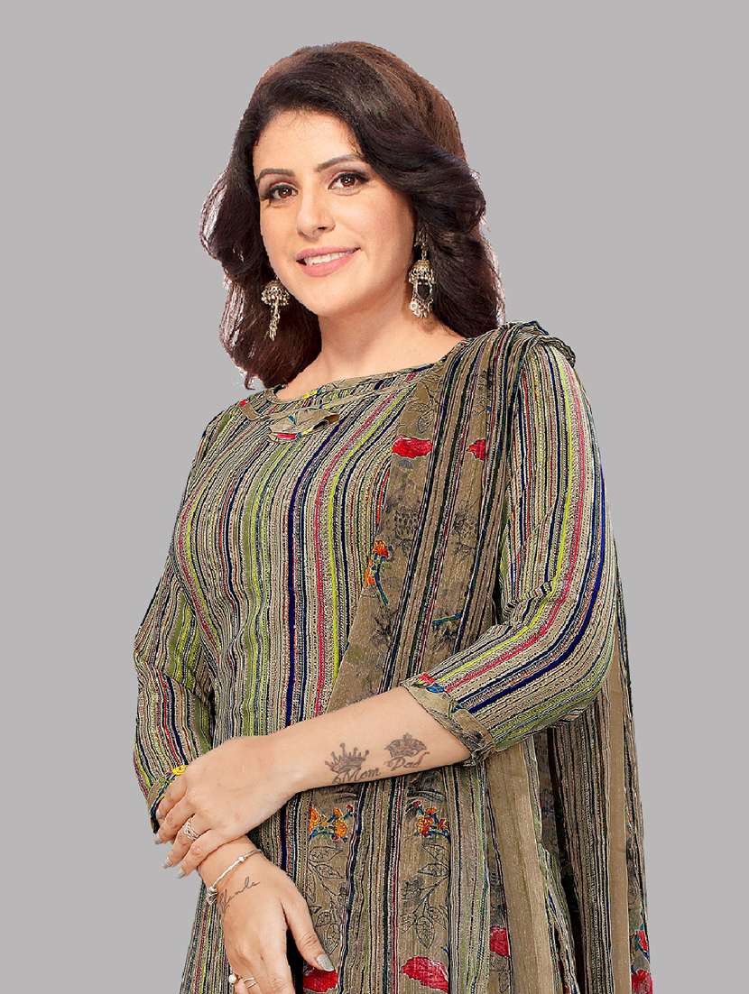 women multi color unstitched patiyala suits - 20390192 - Standard Image - 3