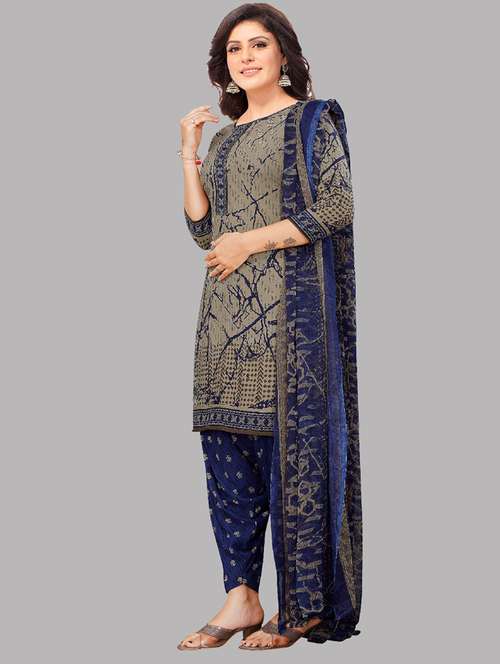 women grey unstitched patiyala suits - 20390196 - Standard Image - 0
