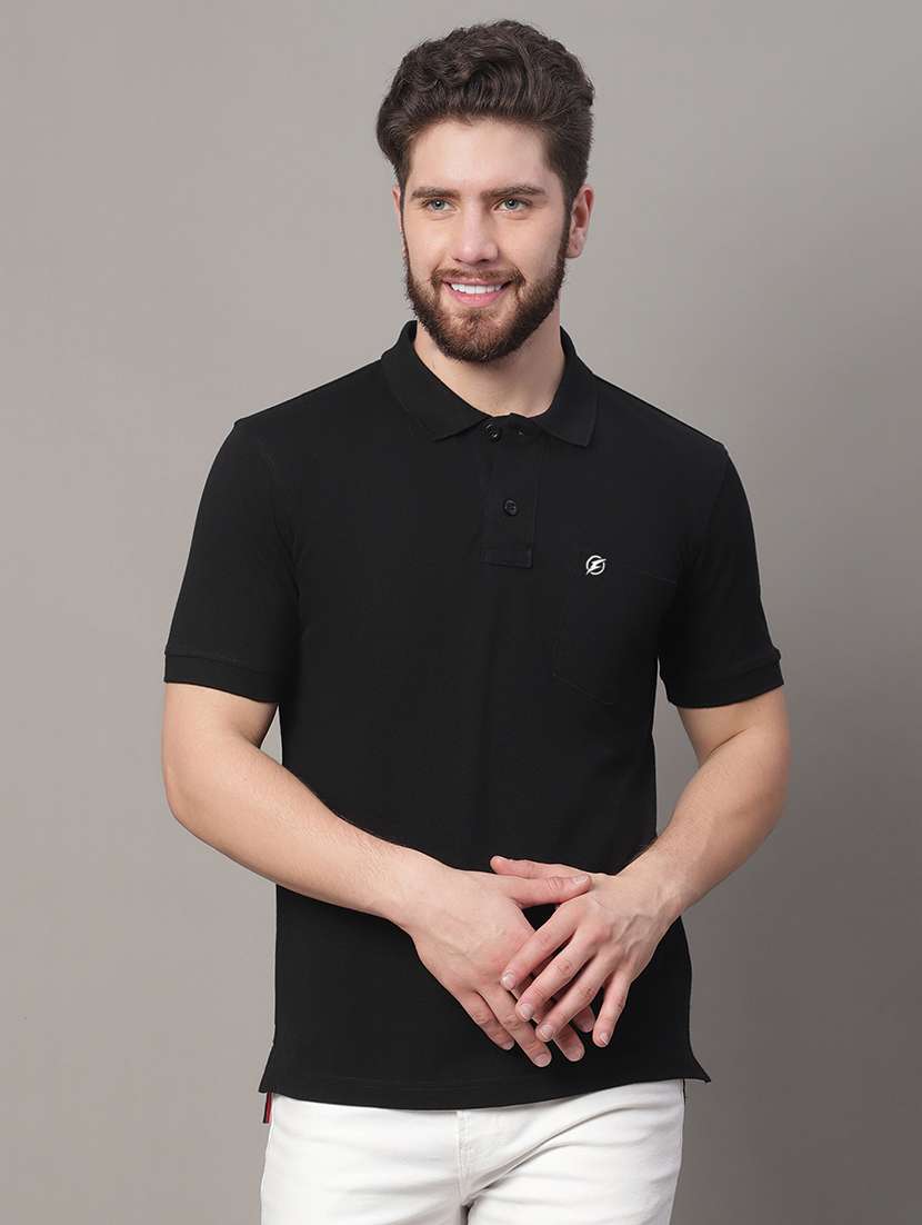 men solid polo t-shirt - 20390505 -  Zoom Image - 0