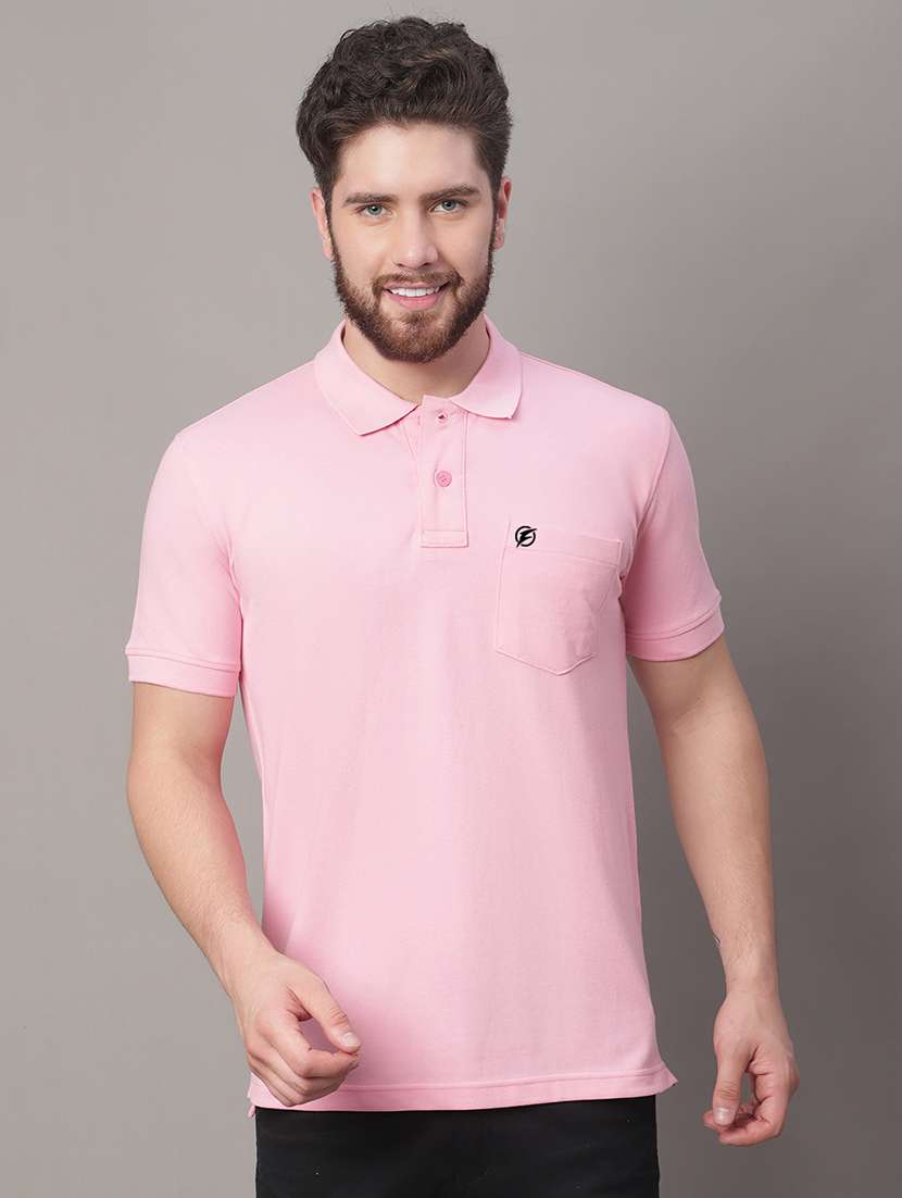 men solid polo t-shirt - 20390507 - Zoom Image - 0