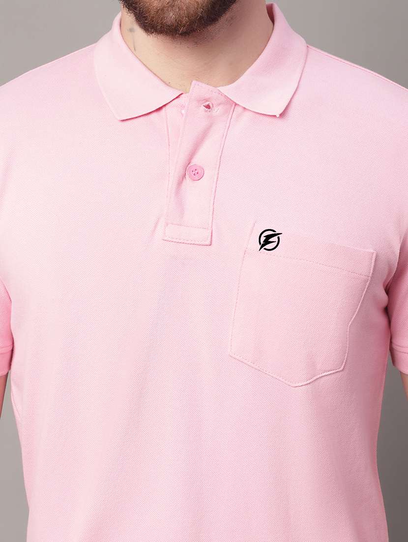 men solid polo t-shirt - 20390507 - Standard Image - 5